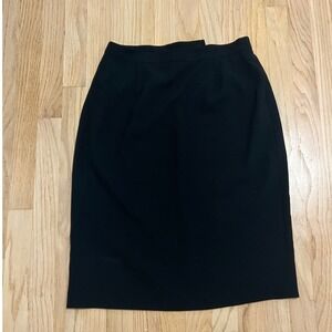 Jones New York Platinum Black Pencil Skirt Size 10 Triacetate Blend Office Wear
